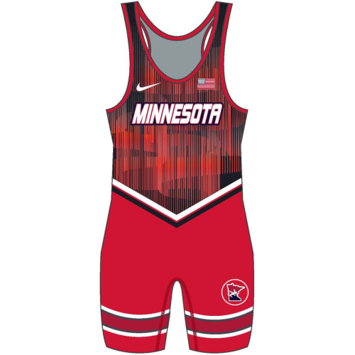 MN/USA Wrestling Team Red Nike Singlet 2025